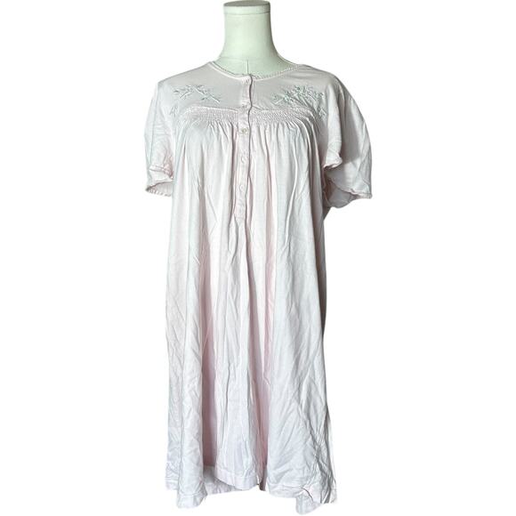 Vintage Cotton Mini Nightgown – Farmers Daughter, Embroidered Floral Large 218 - Picture 1 of 7